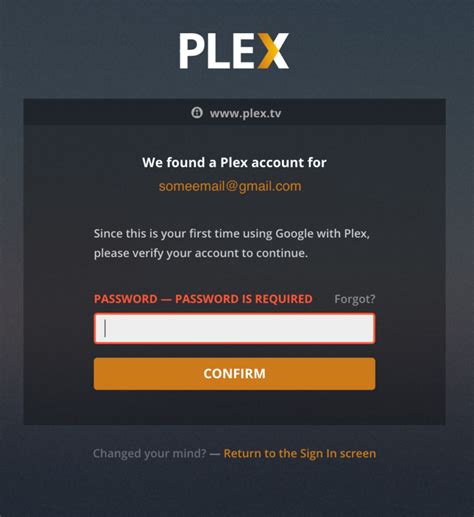 plex login
